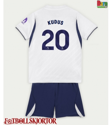 Tottenham Hotspur Mohammed Kudus #20 Hemmakläder Barn 2026-27 Kortärmad (+ Korta byxor)